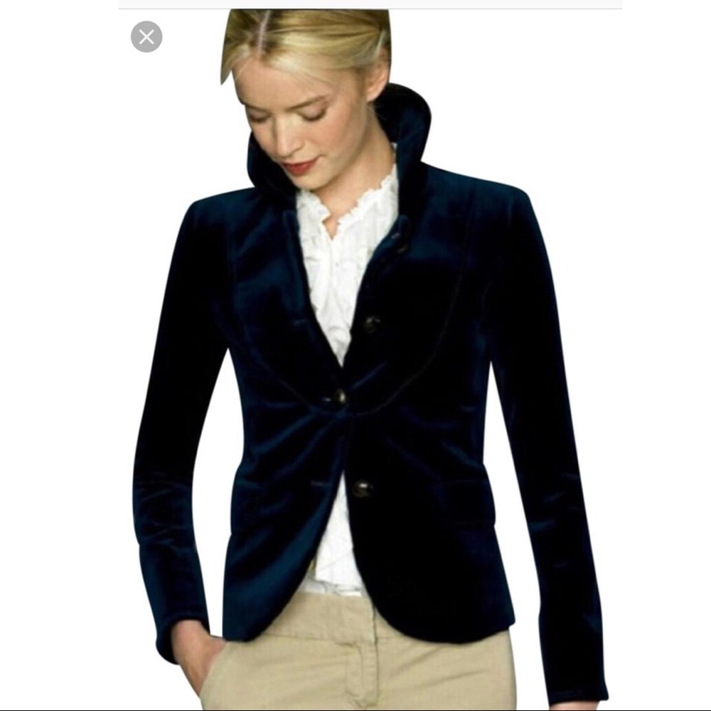 J Crew Velvet Bella Blazer - Picture 2 of 8